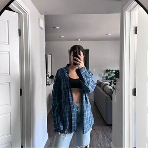 Sonoma Teal and Navy Checkered Flannel